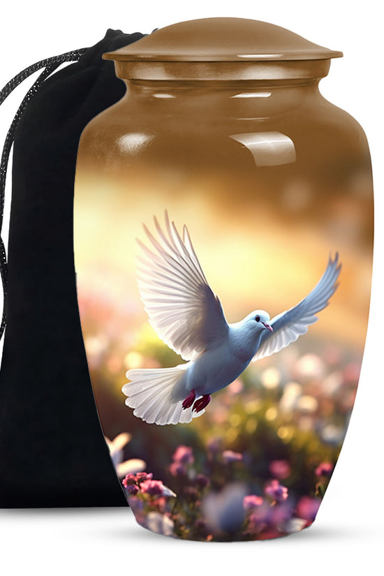 Spiritual Dove Memorial Urn - Beautiful Nature Funeral Urn For Ashes