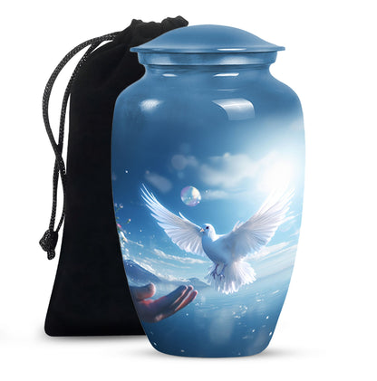 Dove Funeral Urn - Heaven Theme Memorial Urn For Female