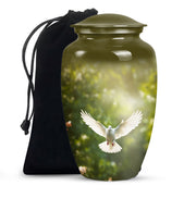 Nature Theme Memorial Urn - Dove Bird Cremation Urn For Burial