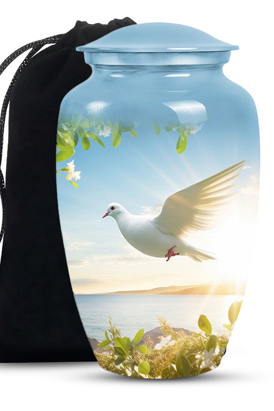 Beautiful Dove Memorial Urn - Large Memorial Urn For Female