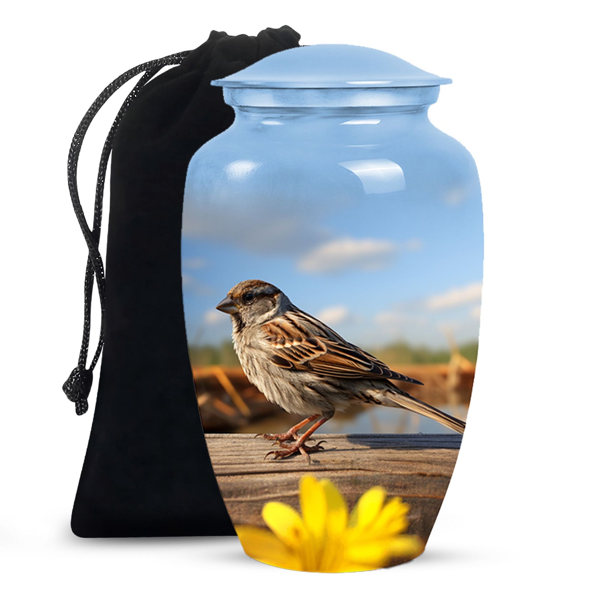 Sparrow Cremation Urn For Ashes - Nature Memorial Urn For Adult Ashes