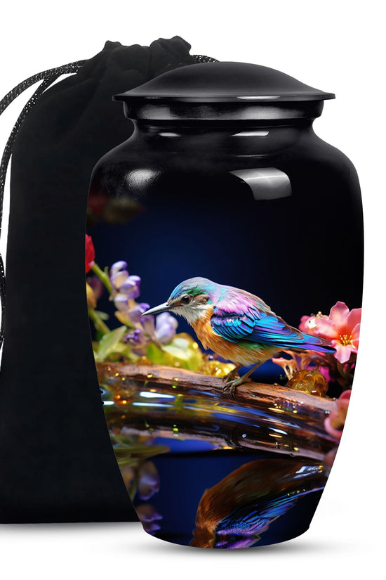Sparrow Cremation Urn - Aluminium Memorial Urn For Male & Female