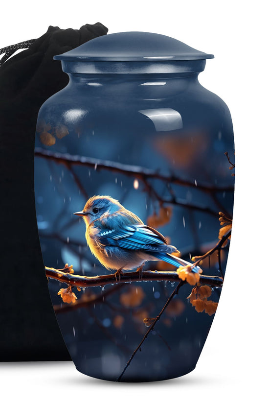 Sparrow Funeral Urn For Ashes - Aluminium Memorial Urn For Ashes