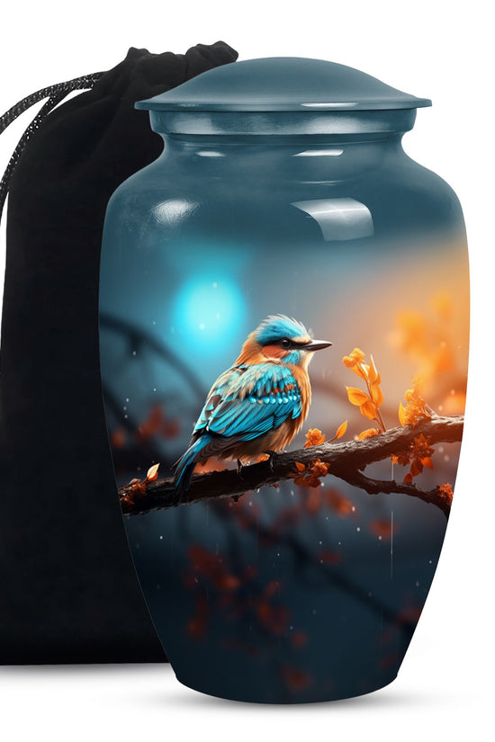 Sparrow Theme Memorial Urn - Large Memorial Urn For Female Ashes