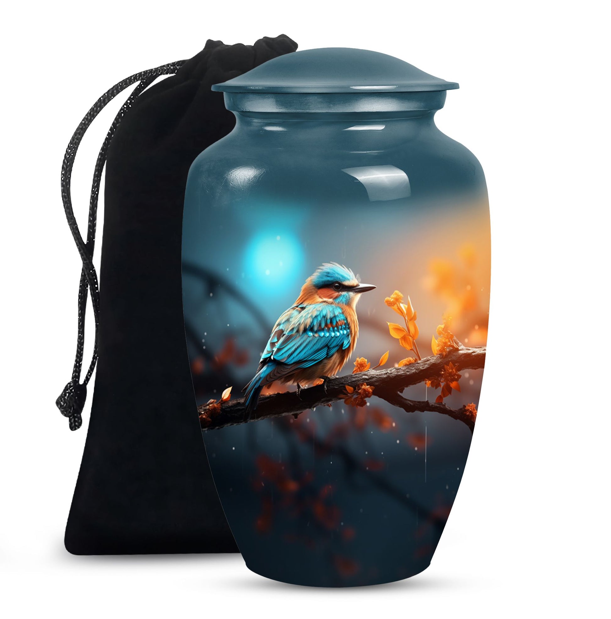 Sparrow Theme Memorial Urn - Large Memorial Urn For Female Ashes