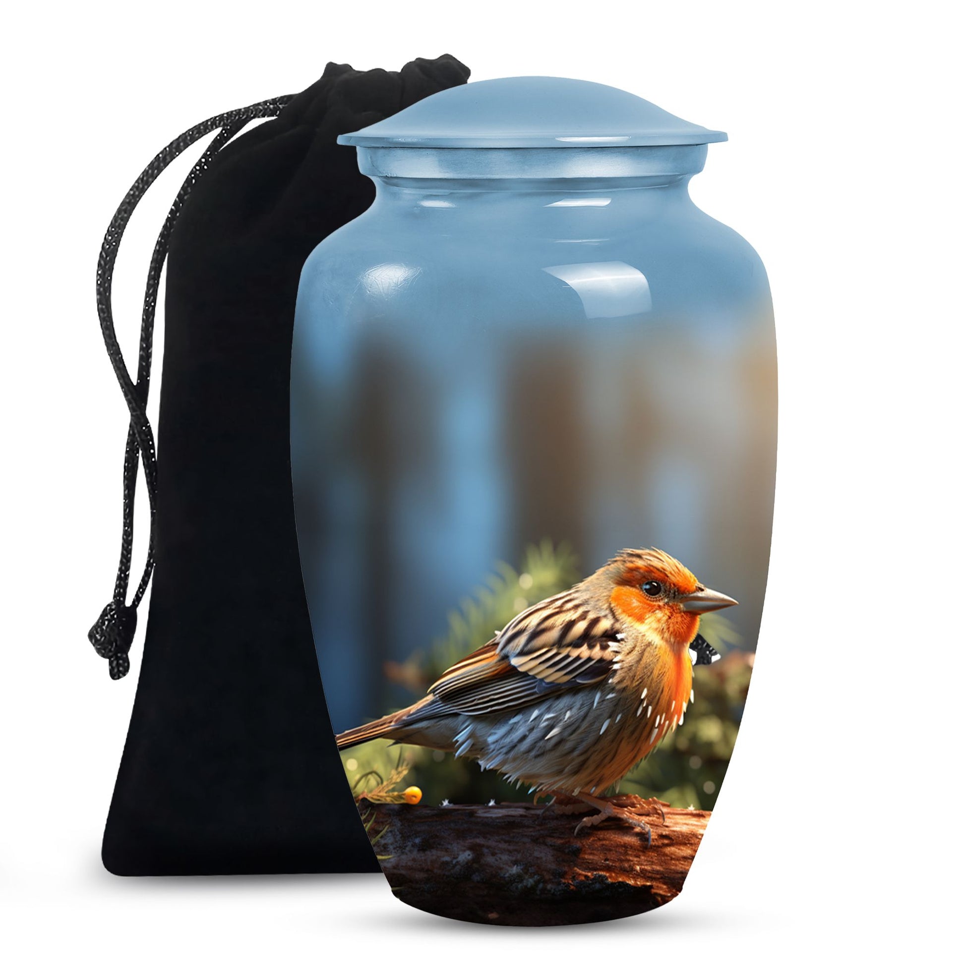 Peaceful Sparrow Memorial Urn For Human Ashes – Bird Theme Cremation Urn