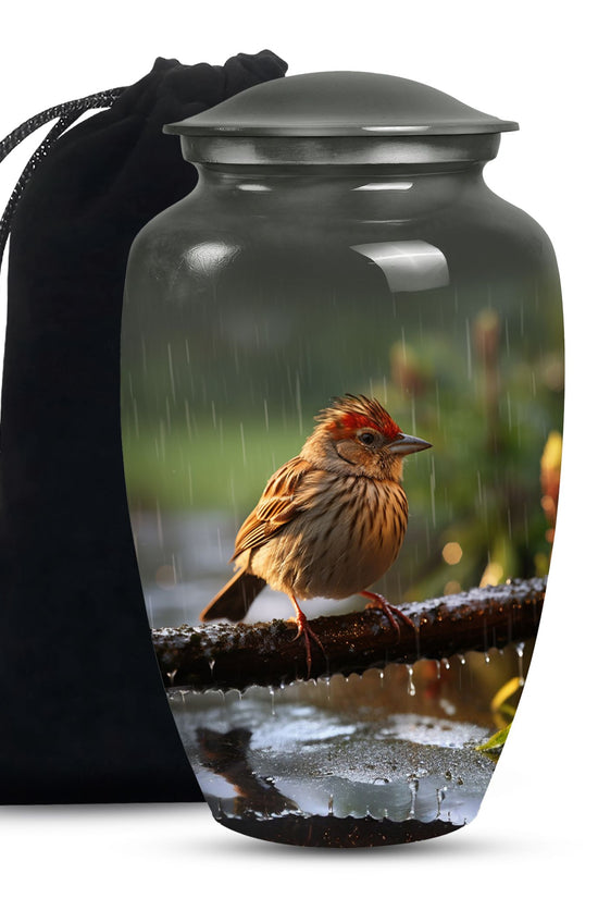 Sparrow Cremation Urn For Ashes -Nature Funeral Urn For Adult Ashes
