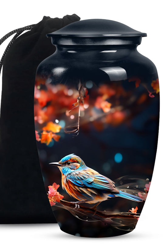 Decorative Sparrow Ashes Urn - Artistic Cremation Urn For Male & Female