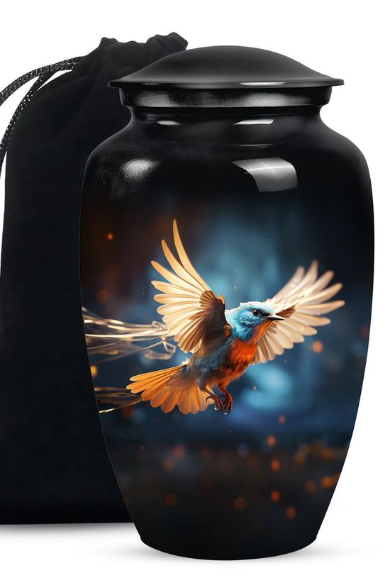 Peaceful Sparrow Memorial Urn - Cremation Urn For Ashes