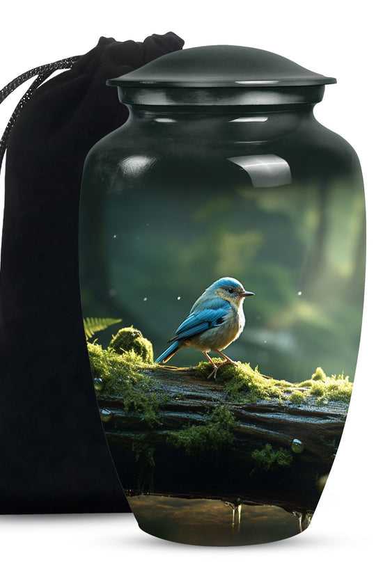 Sparrow Funeral Urn For Ashes - Aluminium Funeral Urn For Loved Ones