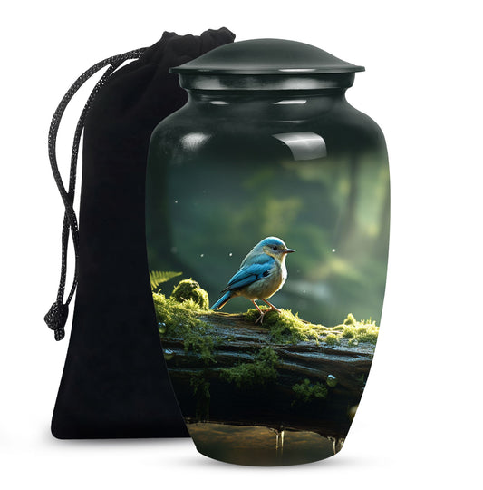 Sparrow Funeral Urn For Ashes - Aluminium Funeral Urn For Loved Ones