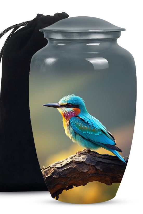 Sparrow Theme Cremation Urn - Large Funeral Urn For Male