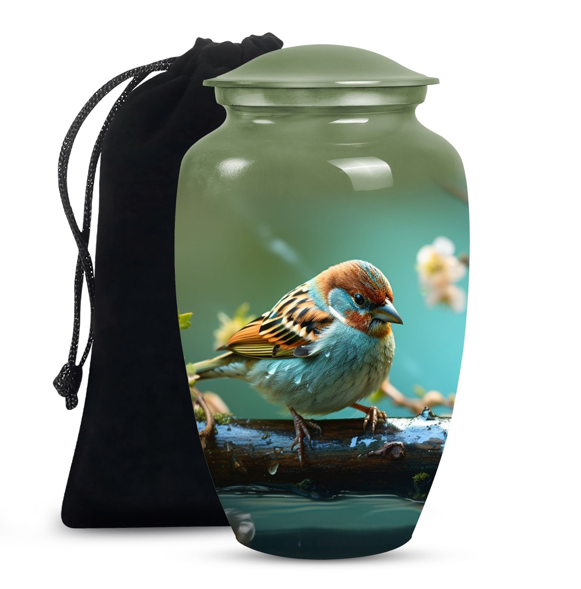 Sparrow Memorial Urn For Human Ashes - Large Funeral Urn For Ashes