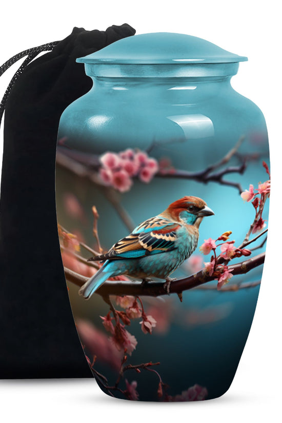 Sparrow Bird Memorial Urn - Funeral Urn For Human Ashes