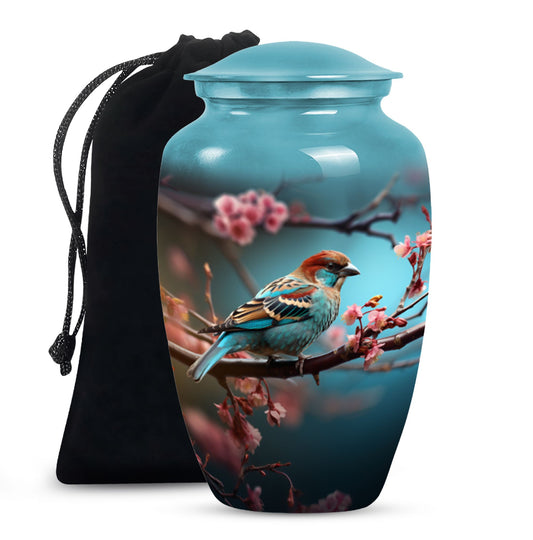Sparrow Bird Memorial Urn - Funeral Urn For Human Ashes
