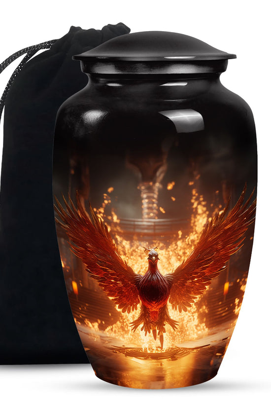 Phoenix Memorial Urn - Large Funeral Urn For Adult Ashes