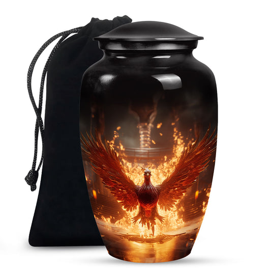 Phoenix Memorial Urn - Large Funeral Urn For Adult Ashes