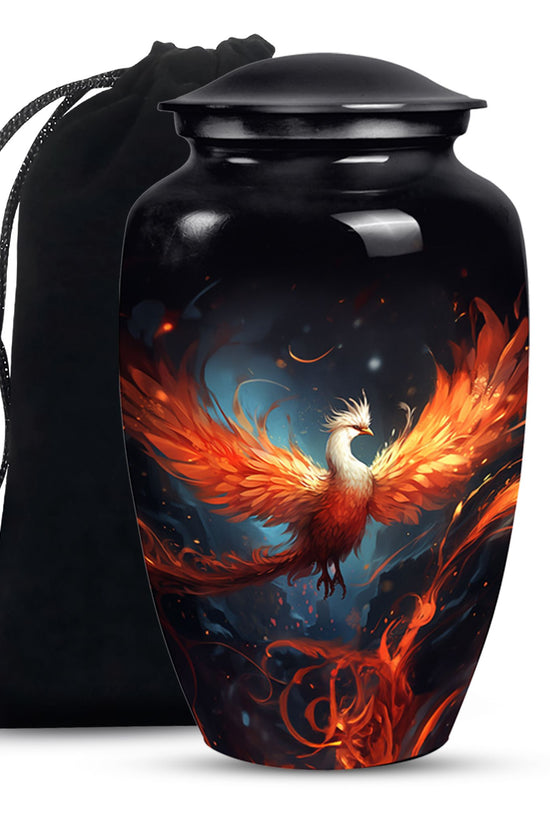 Phoenix Beautiful Theme Memorial Urn - Large Cremation Urn For Ashes