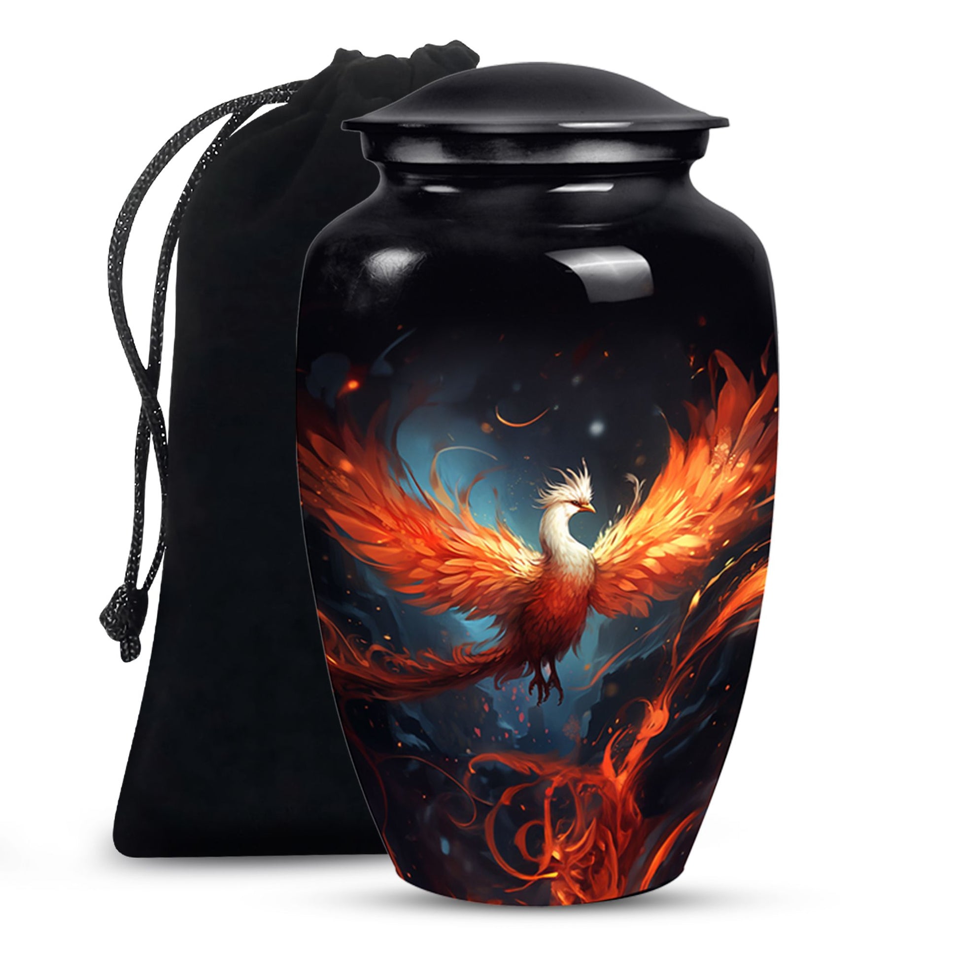 Phoenix Beautiful Theme Memorial Urn - Large Cremation Urn For Ashes