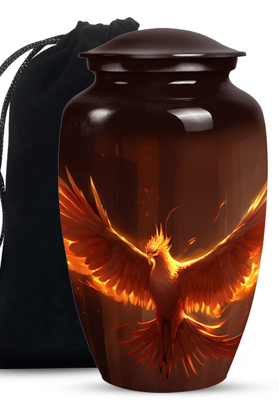 Mystic Fire Phoenix Memorial Urn - Beautiful Urn For Human Ashes