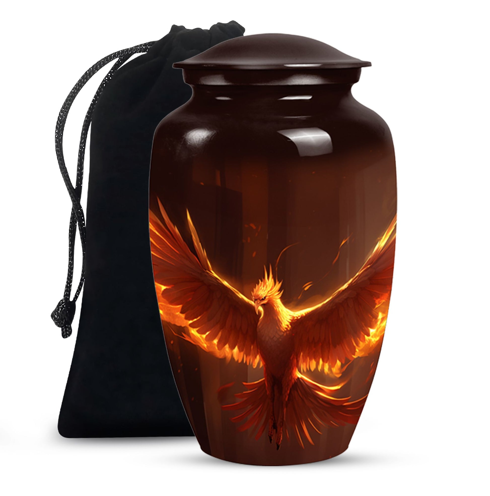 Mystic Fire Phoenix Memorial Urn - Beautiful Urn For Human Ashes