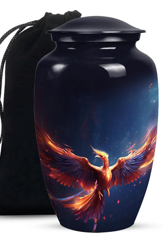 Fire Wing Phoenix Funeral Urn - Artistic Cremation Urn for Ashes