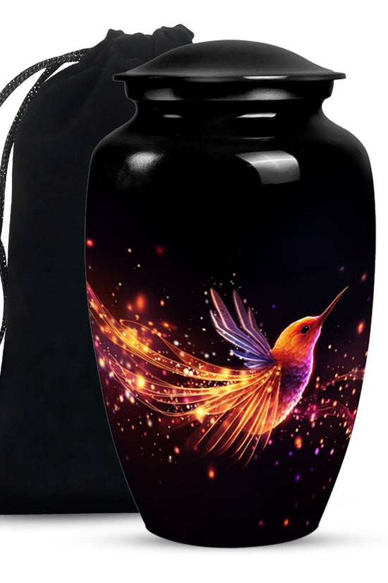 Colorful Hummingbird Memorial Urn - Unique Ashes Urn for Loved Ones
