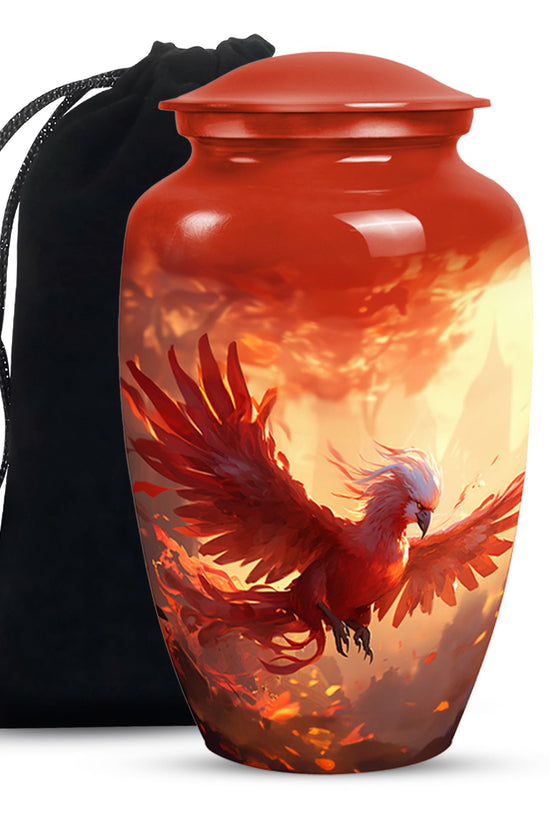 Fantasy Phoenix Tribute Urn - Elegant Cremation Urn For Ashes