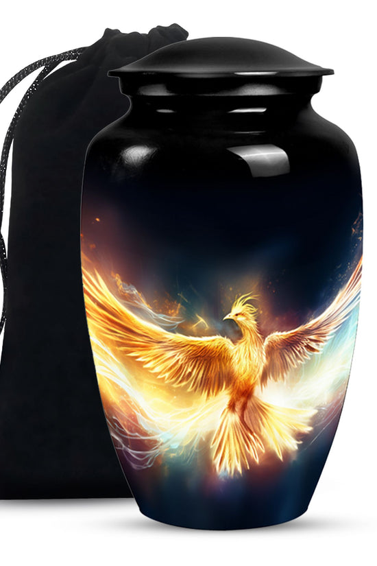 Light Phoenix Cremation Urn - Decorative Funeral Urn For Burial