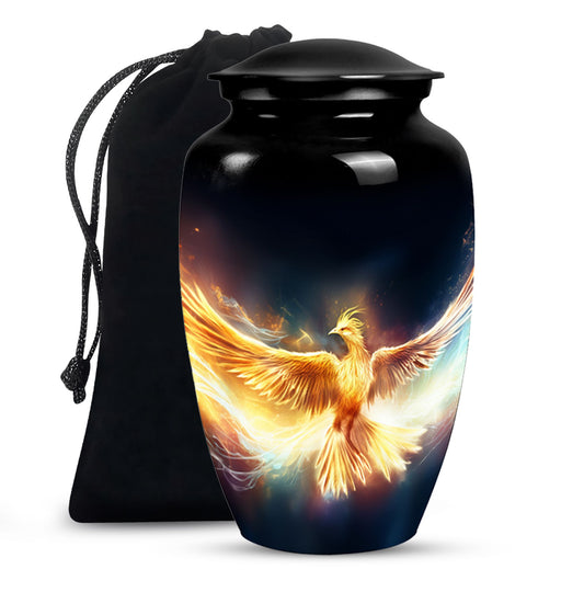 Light Phoenix Cremation Urn - Decorative Funeral Urn For Burial