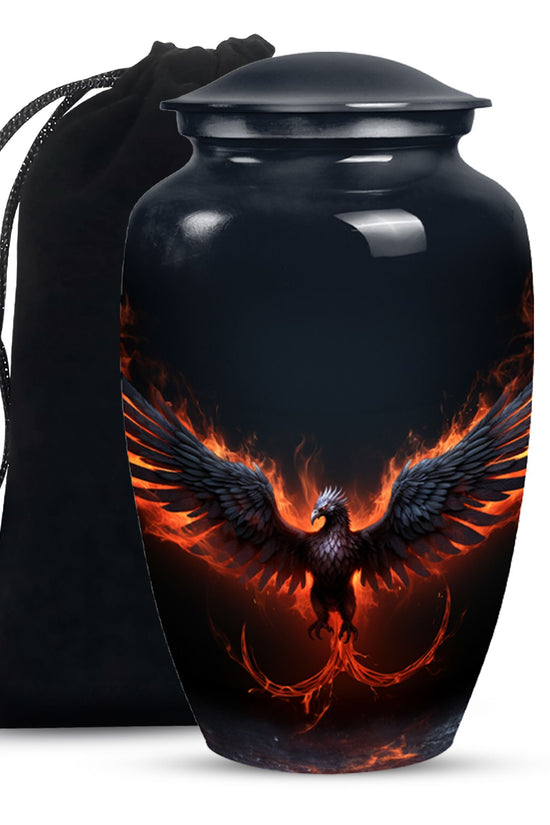 Phoenix Memorial Urn - Fire Theme Funeral Urn For Burial
