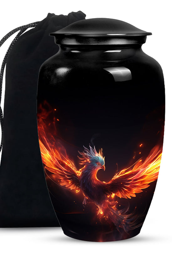 Dark Phoenix Memorial Urn - Unique Fantasy Urn For Ashes
