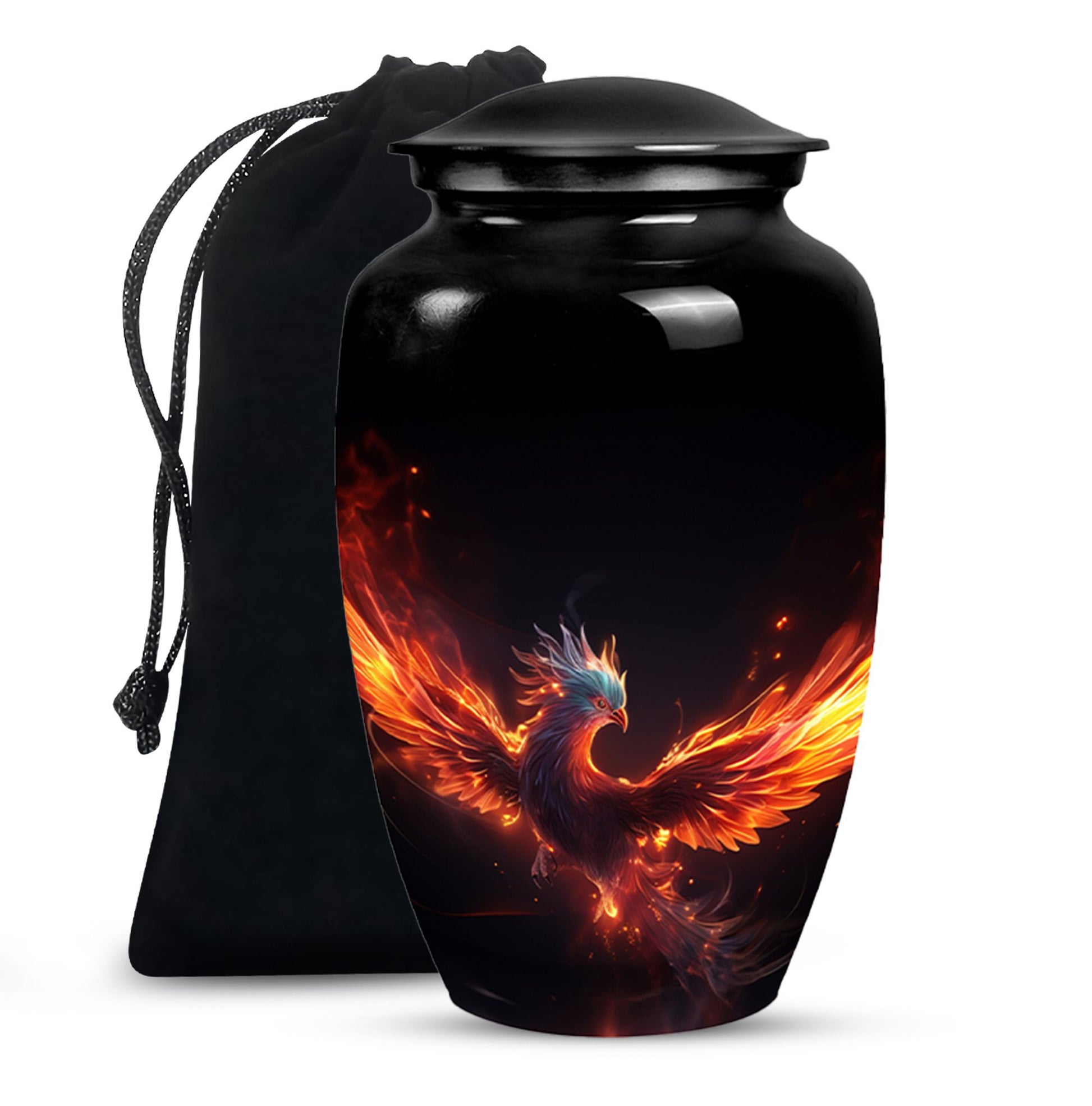 Dark Phoenix Memorial Urn - Unique Fantasy Urn For Ashes