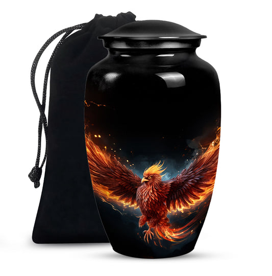 Flaming Phoenix Funeral Urn - Mythical Ashes Urn for Adult Ashes