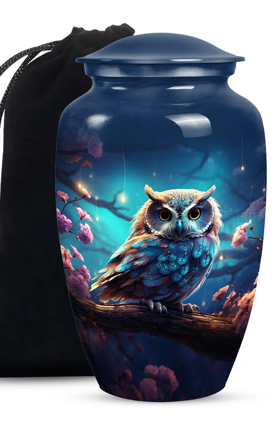 Owl Cremation Urn - Beautiful Memorial Urn For Male & Female