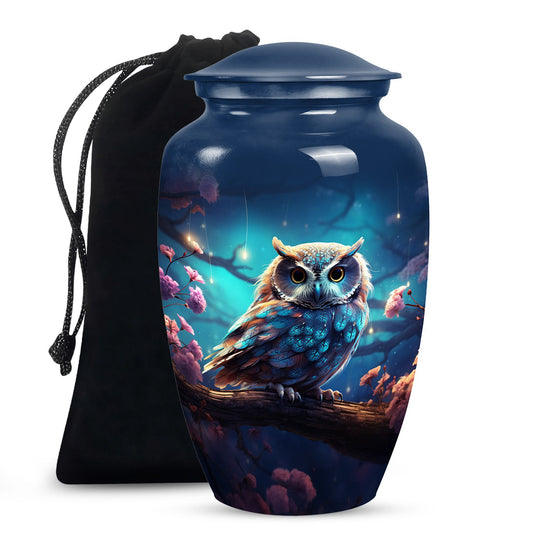 Owl Cremation Urn - Beautiful Memorial Urn For Male & Female
