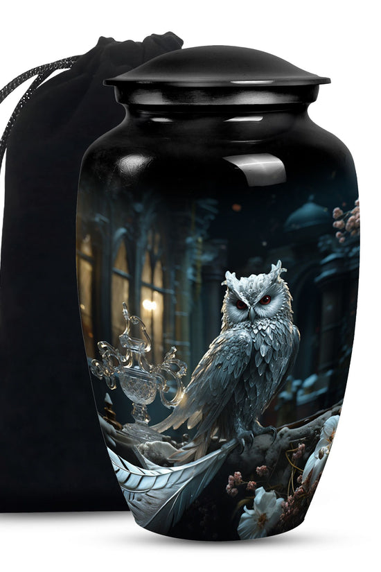 Royal Owl Memorial Urn - Unique Memorial Urn For Adult Ashes