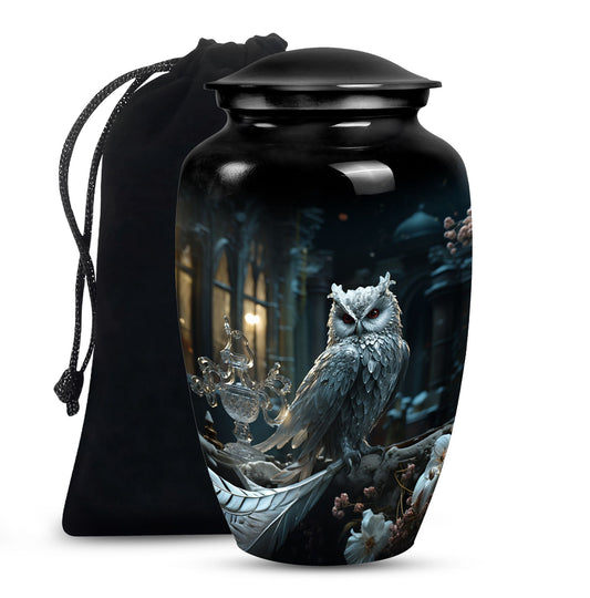 Royal Owl Memorial Urn - Unique Memorial Urn For Adult Ashes