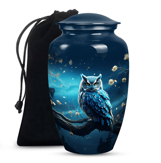 Owl Theme Memorial Urn - Cremation Urn For Male & Female