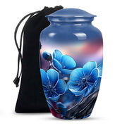 Scorpion Grass Aluminium Cremation Urn - Floral Human Ashes Urn