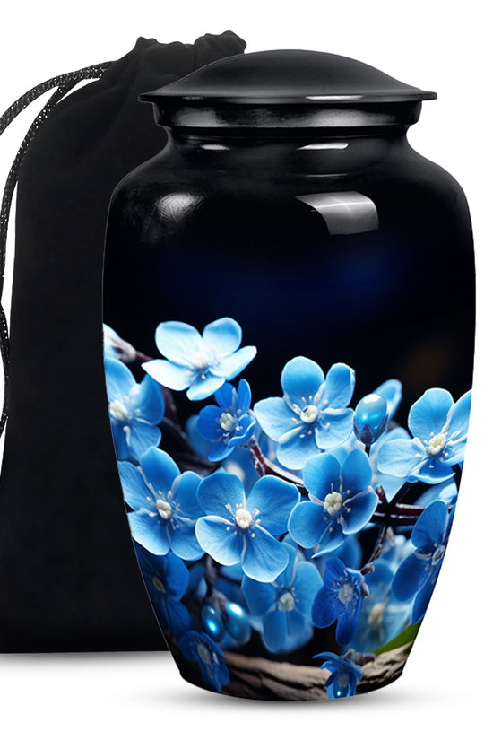 Scorpion Grass Cremation Urn - Stylish Floral Memorial Urn For Ashes