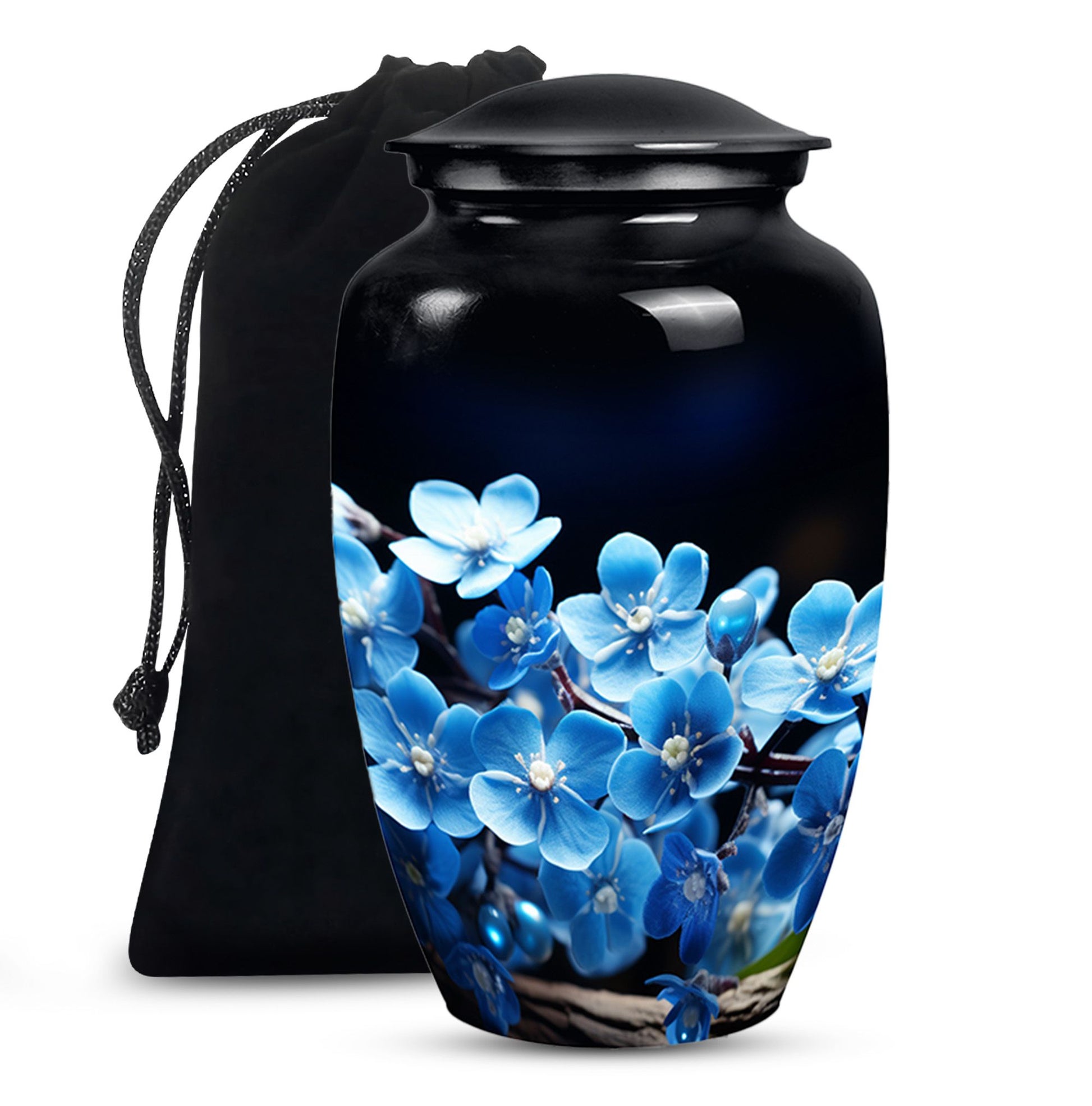 Scorpion Grass Cremation Urn - Stylish Floral Memorial Urn For Ashes