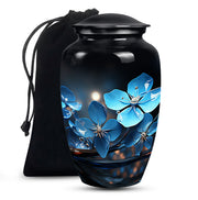 Scorpion Grass Floral Funeral Urn - Decorative Memorial Urn For Ashes