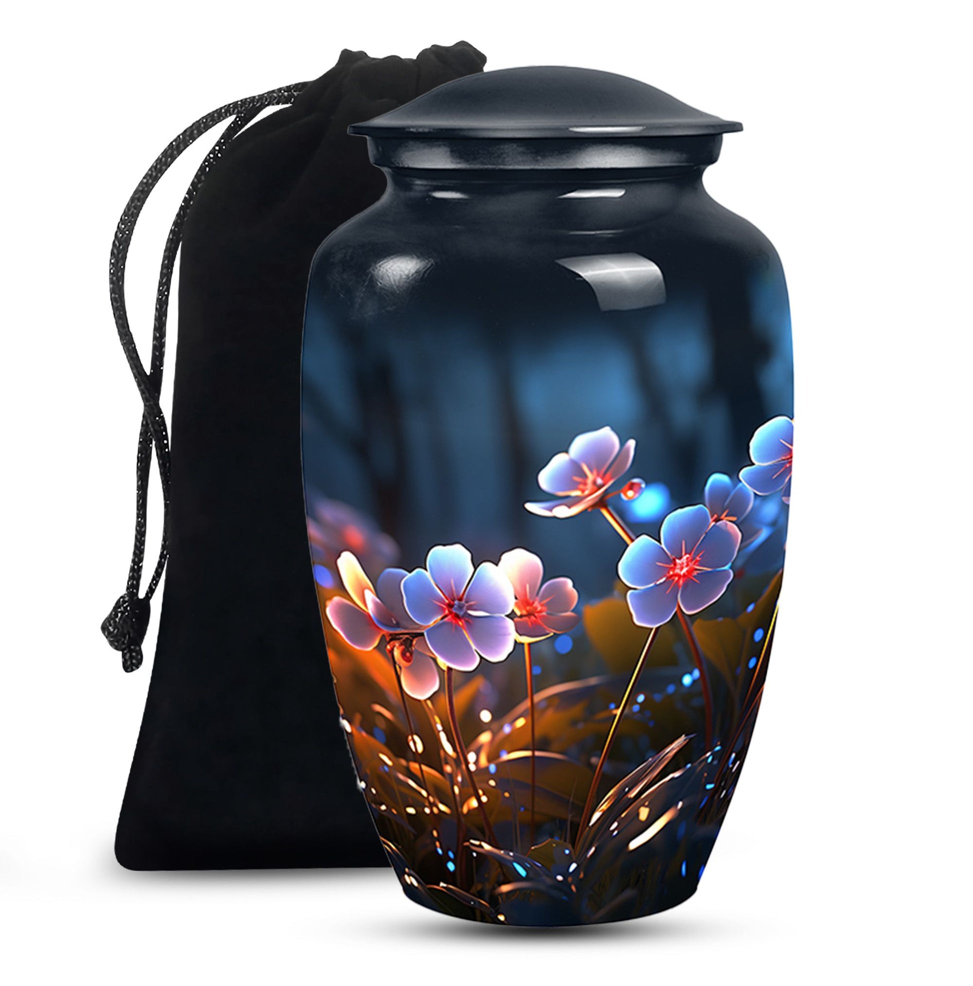 Black Scorpion Grass Cremation Urn - Adult Funeral Urn For Ashes