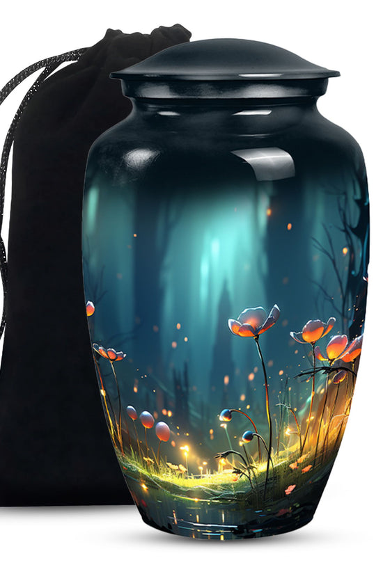 Scorpion Grass Memorial Urn - Decorative Floral For Human Ashes Urn