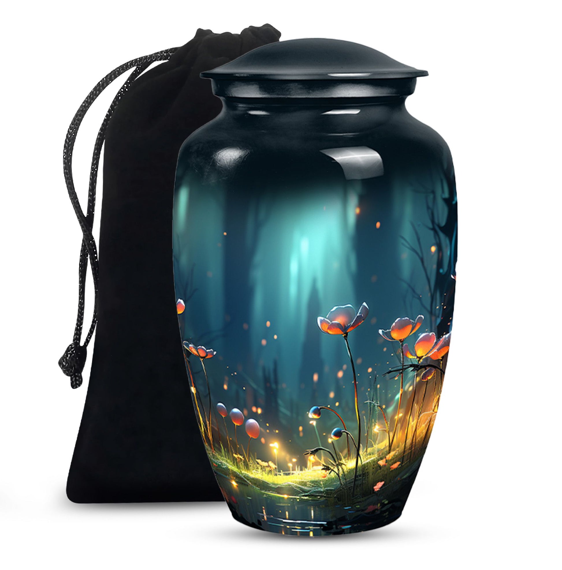Scorpion Grass Memorial Urn - Decorative Floral For Human Ashes Urn