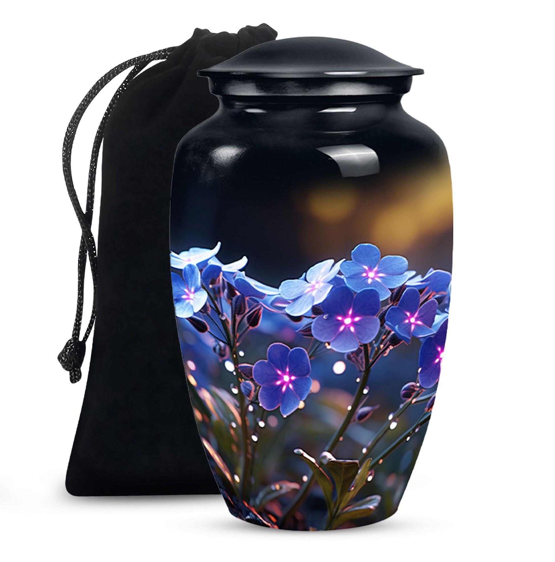 Scorpion Grass Funeral Urn For Ashes - Decorative Aluminium Cremation Urn