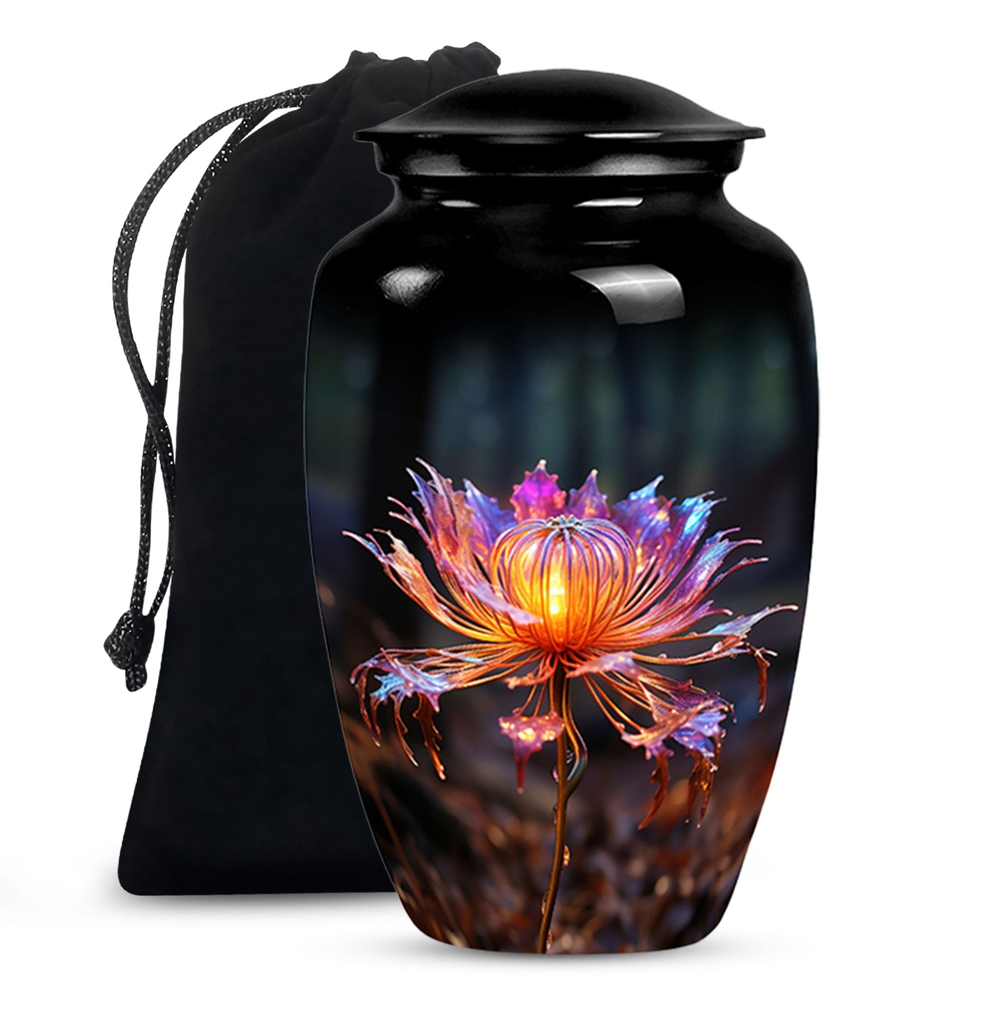 Mystic Floral Cremation Urn - Elegant Memorial Urn For Ashes