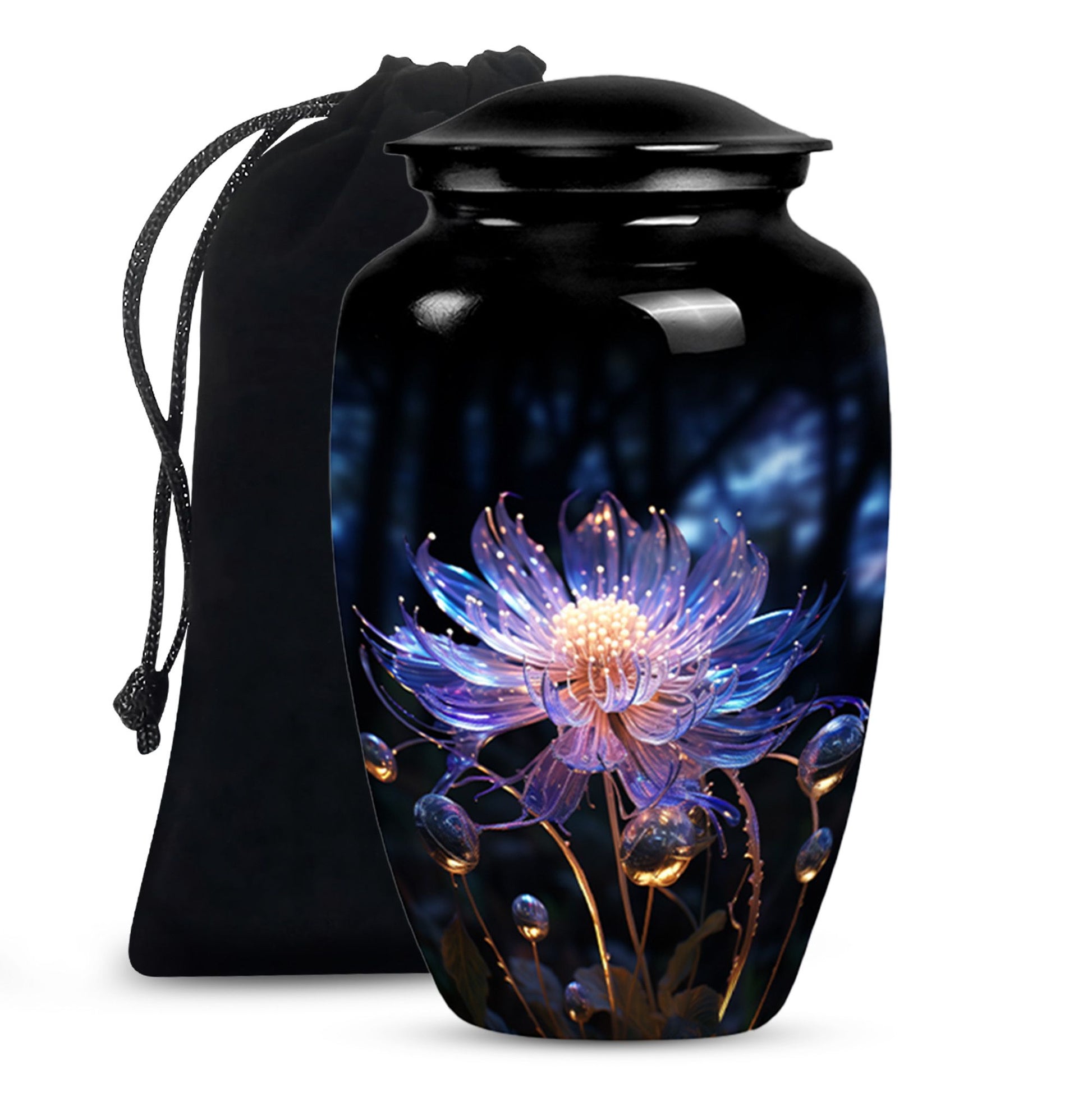 Beautiful Flower Cremation Urn - Forest Funeral Urn For Burial