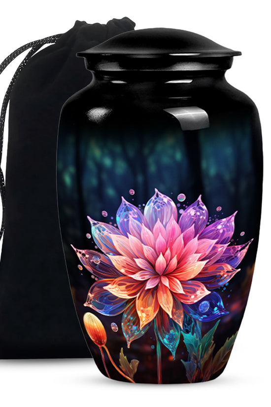 Lotus Flower Cremation Urn - Artistic Memorial Urn For Human Ashes